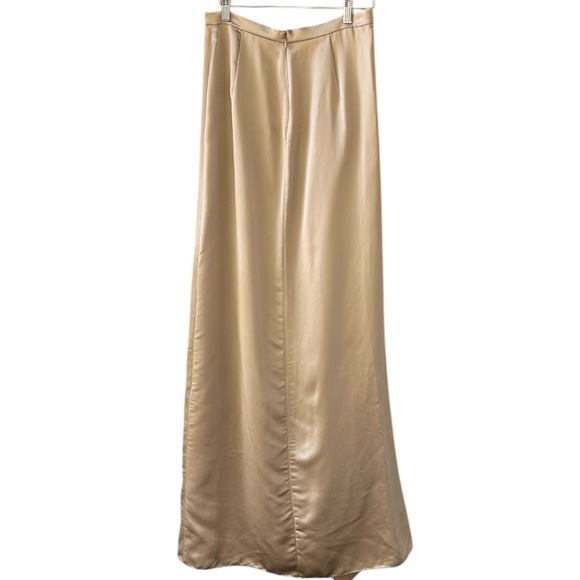 Ralph Lauren Collection New no Tag Sz 6 Ellwood Washed Satin Skirt Beige - Picture 13 of 14